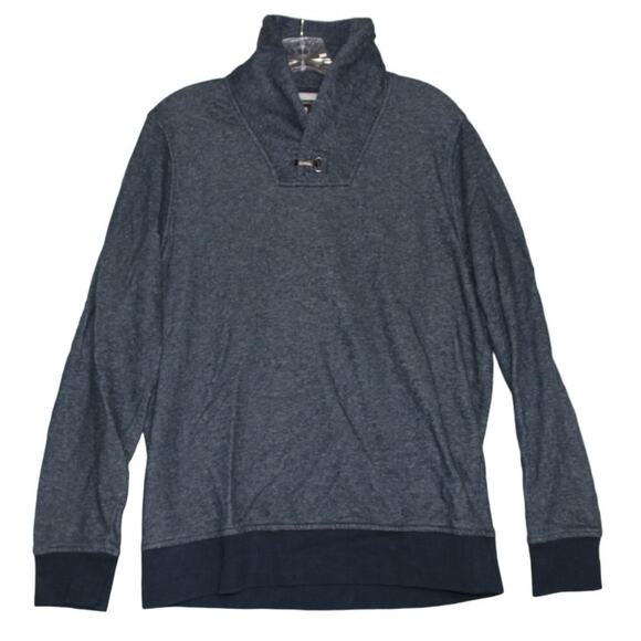 Banana Republic Sweater Mens Medium Gray‎ Cowl Neck Button Cotton - Picture 1 of 8